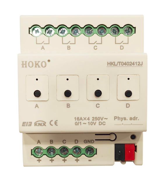 HKL-T0402412J 0/1-10V</br>调光执行器